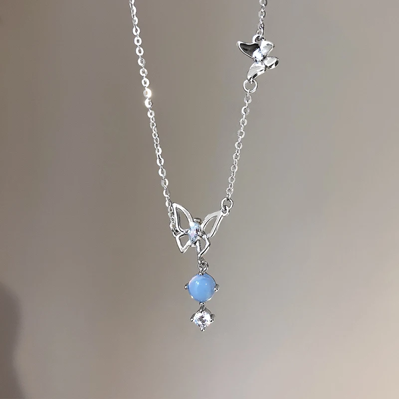 2021 New 925 Sterling Silver Blue Gradient Butterfly Necklace for Women Simple Choker Necklaces Jewelry Gift 
2021 New 925 Sterling Silver Blue Gradient Butterfly Necklace for Women Simple Choker Necklaces Jewelry Gift
