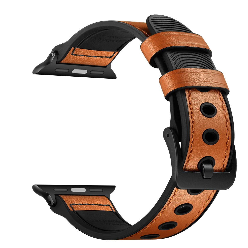 Ремешок силиконовый и кожаный для Apple watch, браслет из натуральной кожи для iWatch series 6 4 3 SE 5, 44 мм 40 мм 42 38
Ремешок силиконовый и кожаный для Apple watch, браслет из натуральной кожи для iWatch series 6 4 3 SE 5, 44 мм 40 мм 42 38