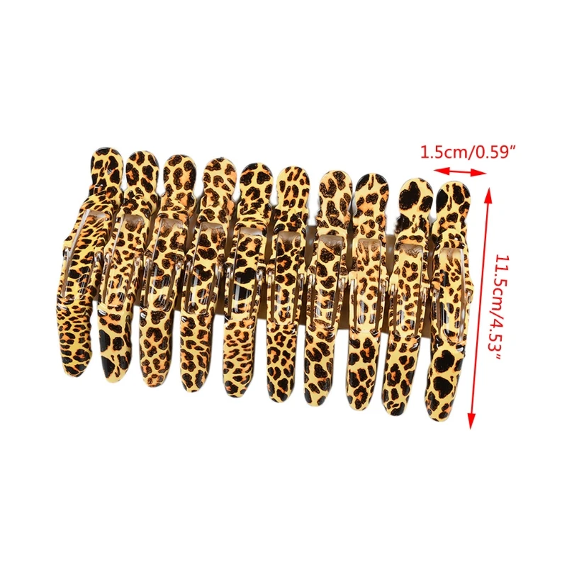 10Pcs Leopard Non-Slip Alligator Hair Clips Wide Teeth Hairdressing Styling Sectioning Clamps Salon Crocodile Barrette
10Pcs Leopard Non-Slip Alligator Hair Clips Wide Teeth Hairdressing Styling Sectioning Clamps Salon Crocodile Barrette