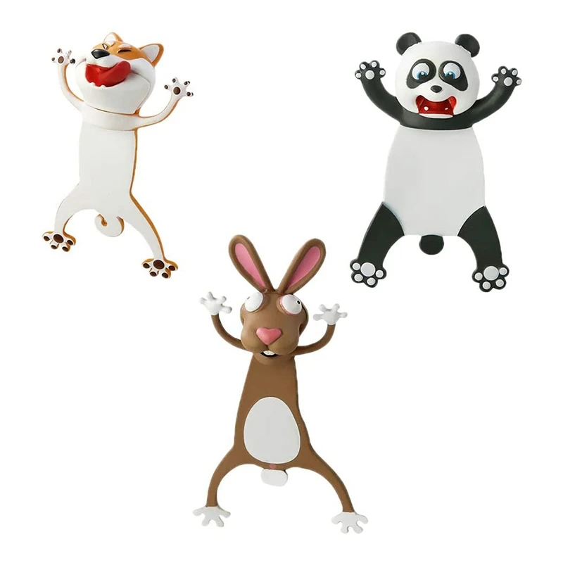 3PCS 3D Cartoon Animal Bookmark Novelty Cute Funny Wacky Bookmark Book Friend Bookmark for Kids Students Stationery
3PCS 3D Cartoon Animal Bookmark Novelty Cute Funny Wacky Bookmark Book Friend Bookmark for Kids Students Stationery