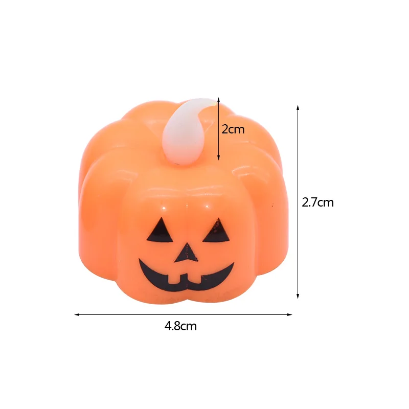 2/3/6pcs Halloween Small Pumpkin Candle Light Flameless LED Lights Lamp For Home Table Ornament Party Decor Supplies - купить по