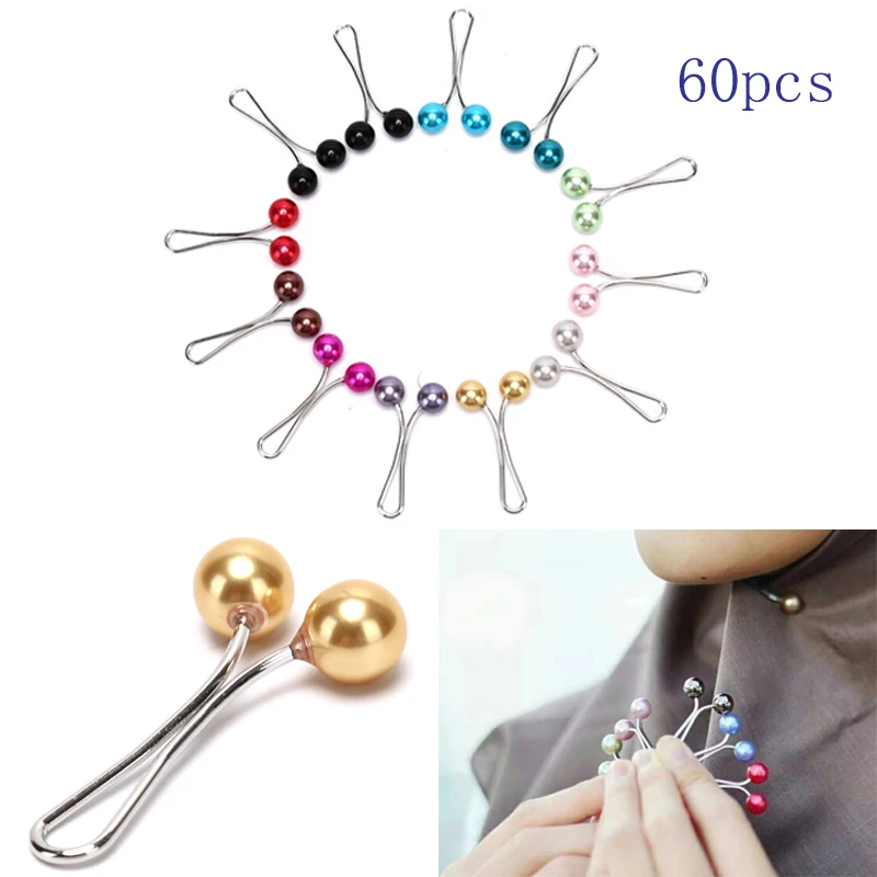 60pcs Pearl Scarf Brooch Pin Headscarf Shawl Scarf Lady Muslim Scarf Hijab Clips Pin Fixed Straps Anti Slip Brooch
60pcs Pearl Scarf Brooch Pin Headscarf Shawl Scarf Lady Muslim Scarf Hijab Clips Pin Fixed Straps Anti Slip Brooch
