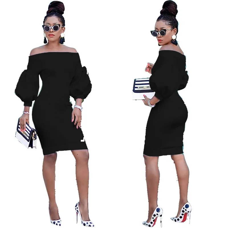 Solid Slash Neck Bodycon White Mid Dresses Sexy Knee-Length Full Puff Sleeve Sheath Strapless Elegant Dress for New Year 2022
Solid Slash Neck Bodycon White Mid Dresses Sexy Knee-Length Full Puff Sleeve Sheath Strapless Elegant Dress for New Year 2022