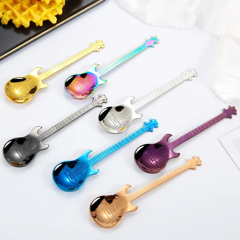 2021 New Tea Coffee Lepel Ice Dessert Lepel Cutlery Creative Rvs Colorful Guitar Shape Mengle Drinking Tool Italy
2021 New Tea Coffee Lepel Ice Dessert Lepel Cutlery Creative Rvs Colorful Guitar Shape Mengle Drinking Tool Italy