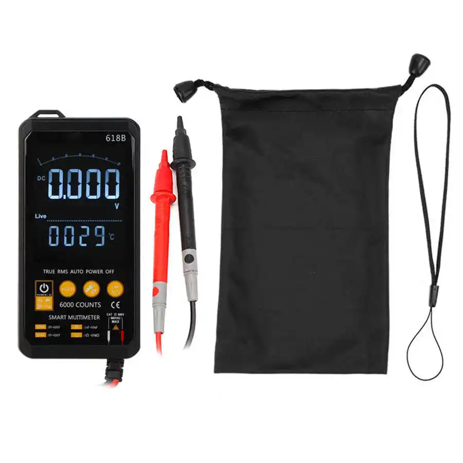618B 3.2in LCD Digital Multimeter True RMS DC/AC Professional Analog Tester Resistance Meter Multimeter Digital
618B 3.2in LCD Digital Multimeter True RMS DC/AC Professional Analog Tester Resistance Meter Multimeter Digital