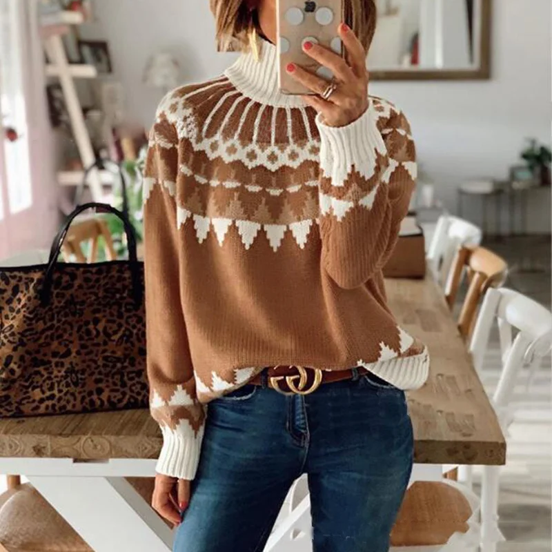 Women Sweaters High Elastic Solid Female Loose Warm Knitted Pullovers Casual Autumn Winter Soft Striped Sweater Turtleneck
Women Sweaters High Elastic Solid Female Loose Warm Knitted Pullovers Casual Autumn Winter Soft Striped Sweater Turtleneck