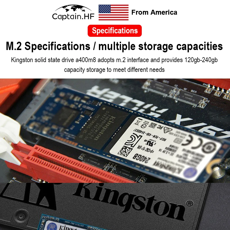 US Captain SATA SSD A400 2.5 & M.2 2280 120GB, 240GB for PC, Laptop, Notebook