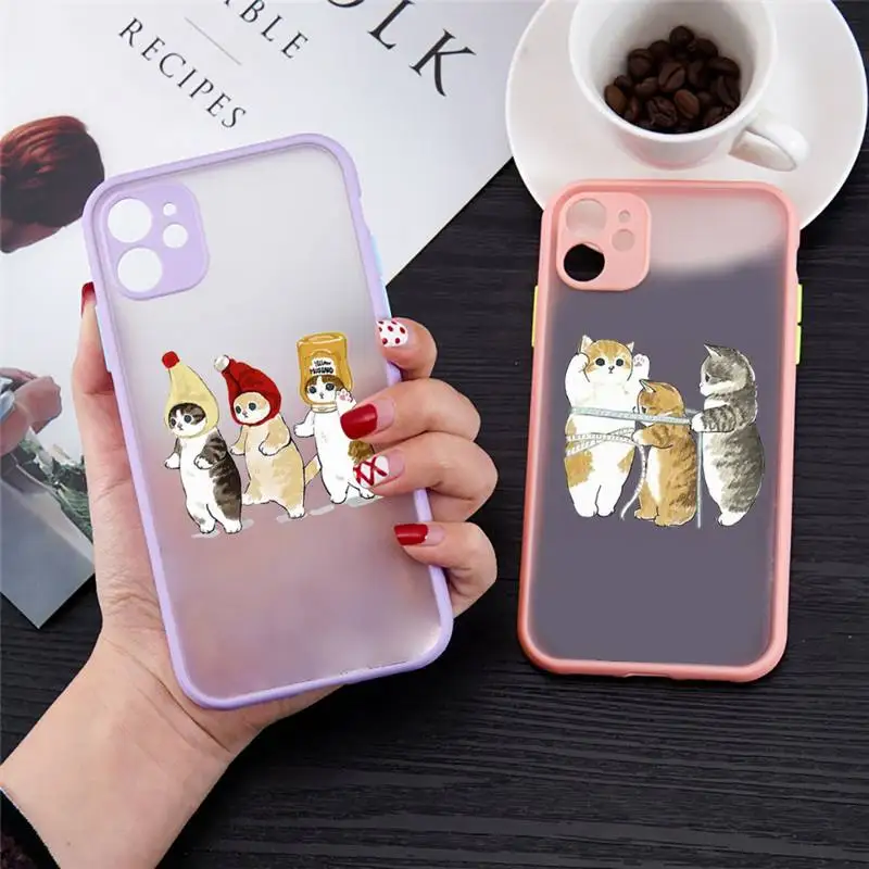 Funny Cartoon Cat Phone Case For iPhone 12 11 Mini Pro XR XS Max 7 8 Plus X Matte transparent Pink Back Cover
Funny Cartoon Cat Phone Case For iPhone 12 11 Mini Pro XR XS Max 7 8 Plus X Matte transparent Pink Back Cover