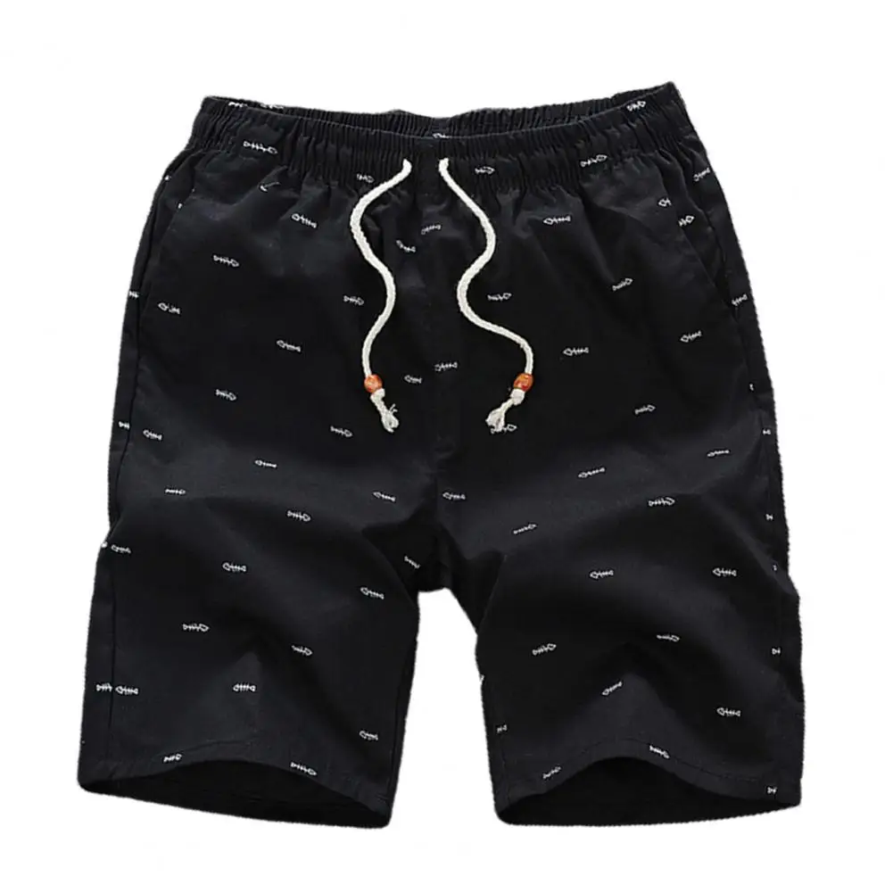 Sporty Mid Rise Fish Bone Print Men Shorts Loose Drawstring Pockets Short Pants Skin-friendly Bottoms for Basketball Training
Sporty Mid Rise Fish Bone Print Men Shorts Loose Drawstring Pockets Short Pants Skin-friendly Bottoms for Basketball Training