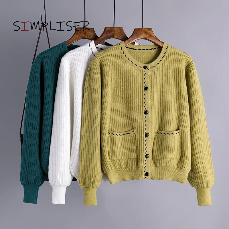 2021 Spring New Women Cardigans Single Breasted Female Knitted Outwear Loose Vintage Ladies Casual Jackets Cashmere Sweaters
2021 Spring New Women Cardigans Single Breasted Female Knitted Outwear Loose Vintage Ladies Casual Jackets Cashmere Sweaters