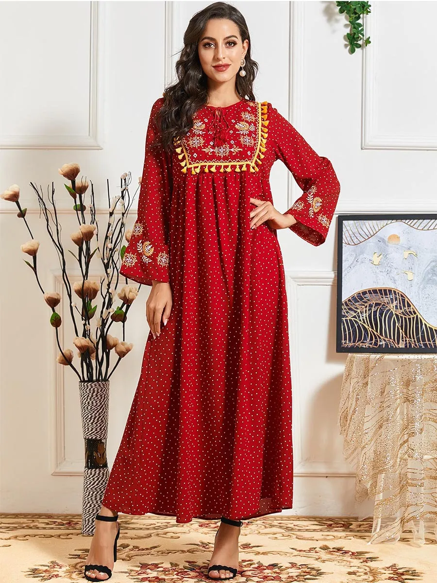 Красная мусульманская Мода Abaya Турция хиджаб платье мусульманская Турецкая Американская Одежда Abayas для женщин Кафтан Дубай модная мусульм...
Красная мусульманская Мода Abaya Турция хиджаб платье мусульманская Турецкая Американская Одежда Abayas для женщин Кафтан Дубай модная мусульм...