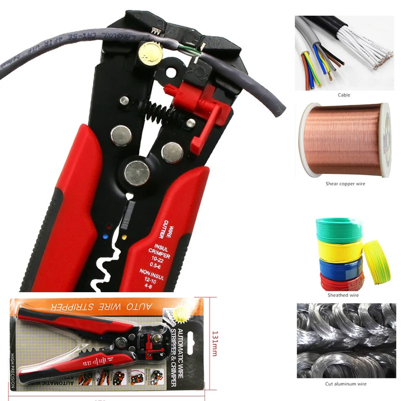 Wire Stripper Multi Tools Stripper Cable Cutter Stripping Tools Crimping Pliers Terminal 0.5-6.0mm² Cable Cutting Crimping tools
Wire Stripper Multi Tools Stripper Cable Cutter Stripping Tools Crimping Pliers Terminal 0.5-6.0mm² Cable Cutting Crimping tools
