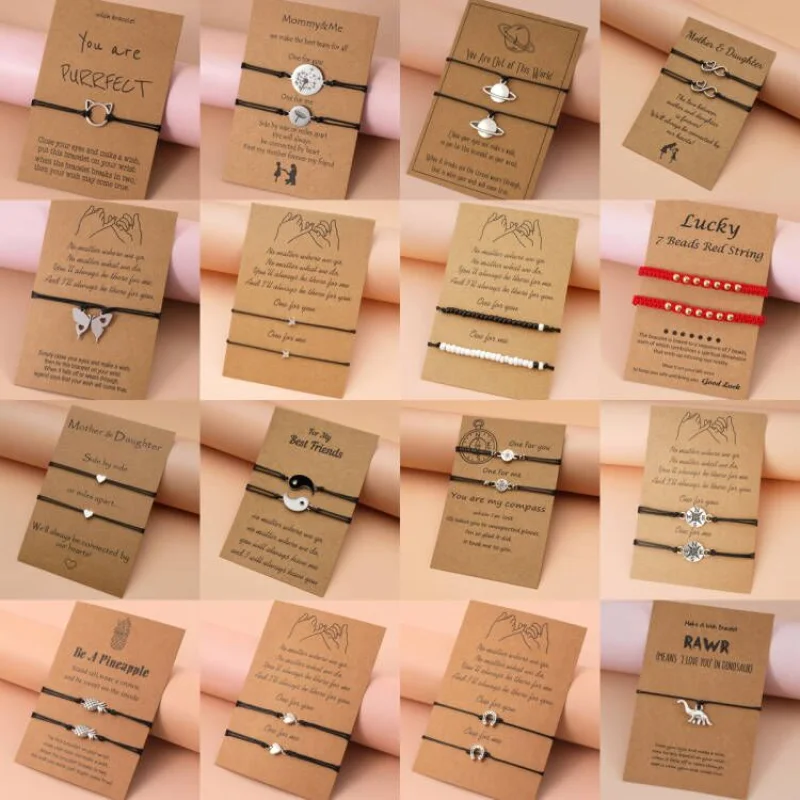New Couple Bracelets Dinosaur Cross Sunflower Heart Pendant Adjustable Rope Chain Bangle For Men Women Lucky Friendship Jewelry
New Couple Bracelets Dinosaur Cross Sunflower Heart Pendant Adjustable Rope Chain Bangle For Men Women Lucky Friendship Jewelry