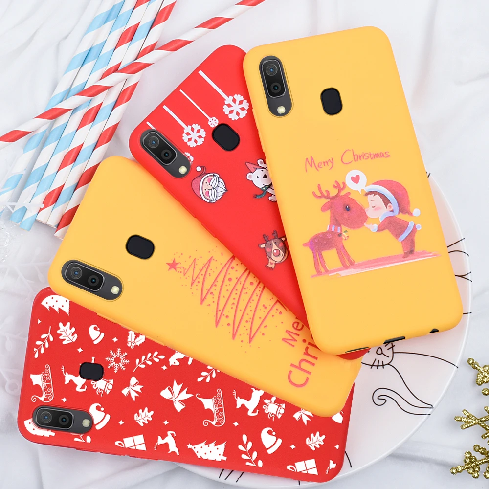Новый мягкий силиконовый чехол на Рождество для Samsung Galaxy A50 A30 A70 A10 A20 A40 A7 2018 A750