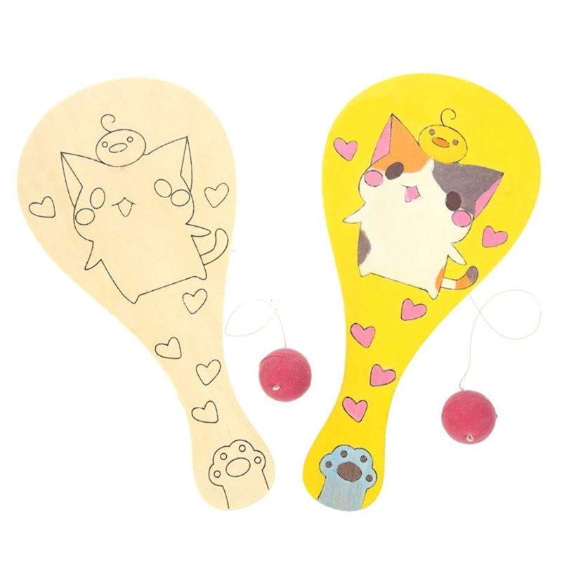 4Options Paddleball Toddler Montessori Educational Racket Early Learning Toy Teaching Racket Interactive DIY Racket
4Options Paddleball Toddler Montessori Educational Racket Early Learning Toy Teaching Racket Interactive DIY Racket