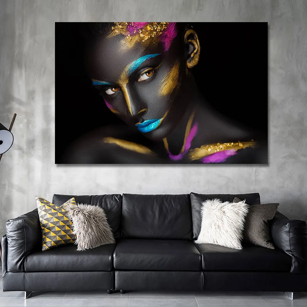 African Art Black and Gold Woman Oil Painting on Canvas Cuadros Posters and Prints Scandinavian Wall Art Picture for Living Room
African Art Black and Gold Woman Oil Painting on Canvas Cuadros Posters and Prints Scandinavian Wall Art Picture for Living Room