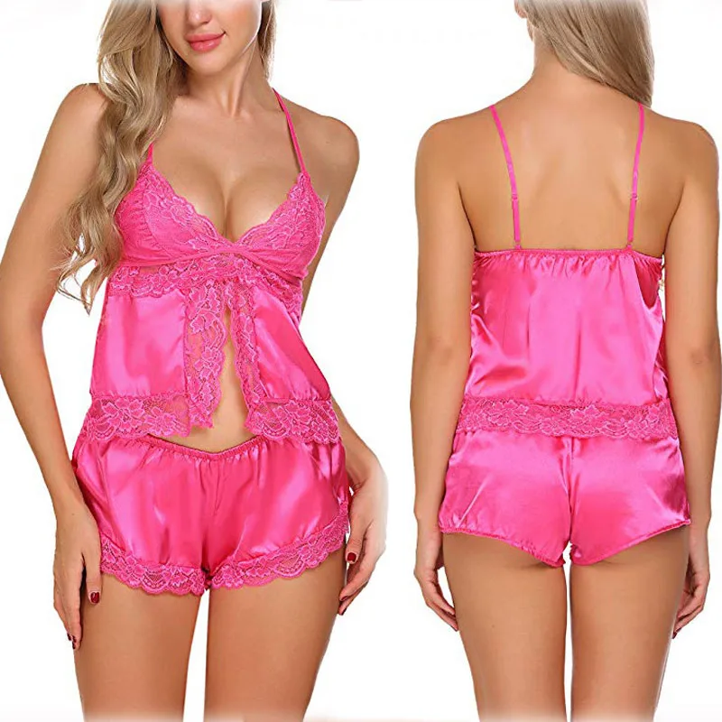 Top Fashion Women's Sling Pajamas Shorts Nightdress Sexy Lace European And American Sexy Pajamas Set
Top Fashion Women's Sling Pajamas Shorts Nightdress Sexy Lace European And American Sexy Pajamas Set