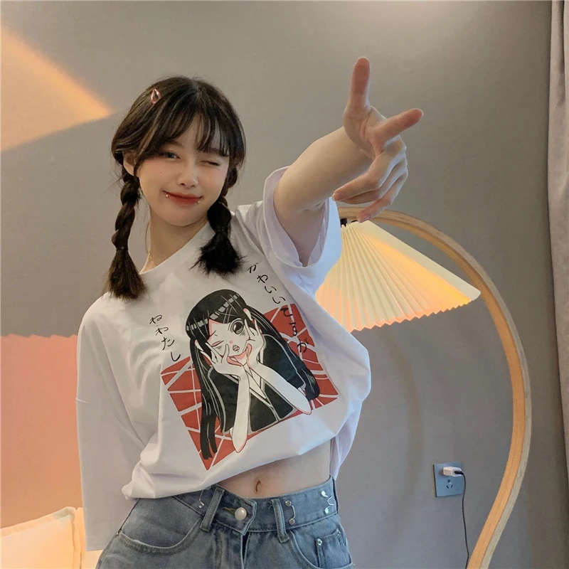 japan syle summer new All-match Women's Clothing oversize T-Shirts harajuku tide printing cartoon O-neck loose Short sleeve Tees
japan syle summer new All-match Women's Clothing oversize T-Shirts harajuku tide printing cartoon O-neck loose Short sleeve Tees