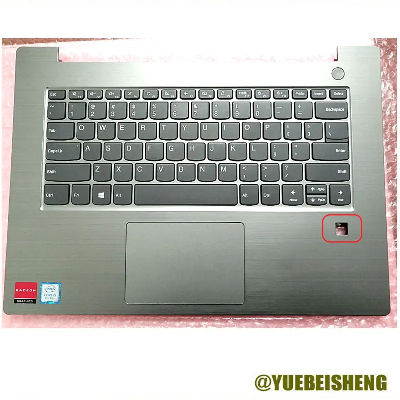 

New For lenovo K43C-80 V330-14 V330-14IKB V330-14ISK V130-14 palmrest US keyboard upper cover FP hole Touchpad,Silver