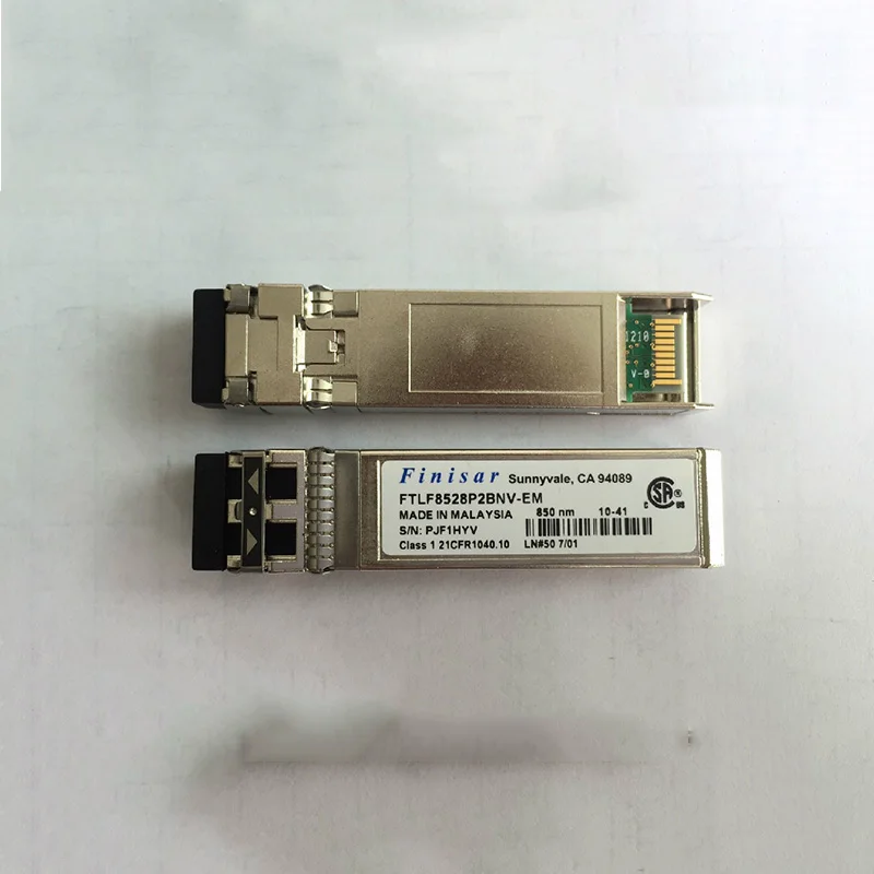 Pulled FTLF8528P2BNV-EM 8G 850nm SFP+ Transceiver 
Pulled FTLF8528P2BNV-EM 8G 850nm SFP+ Transceiver