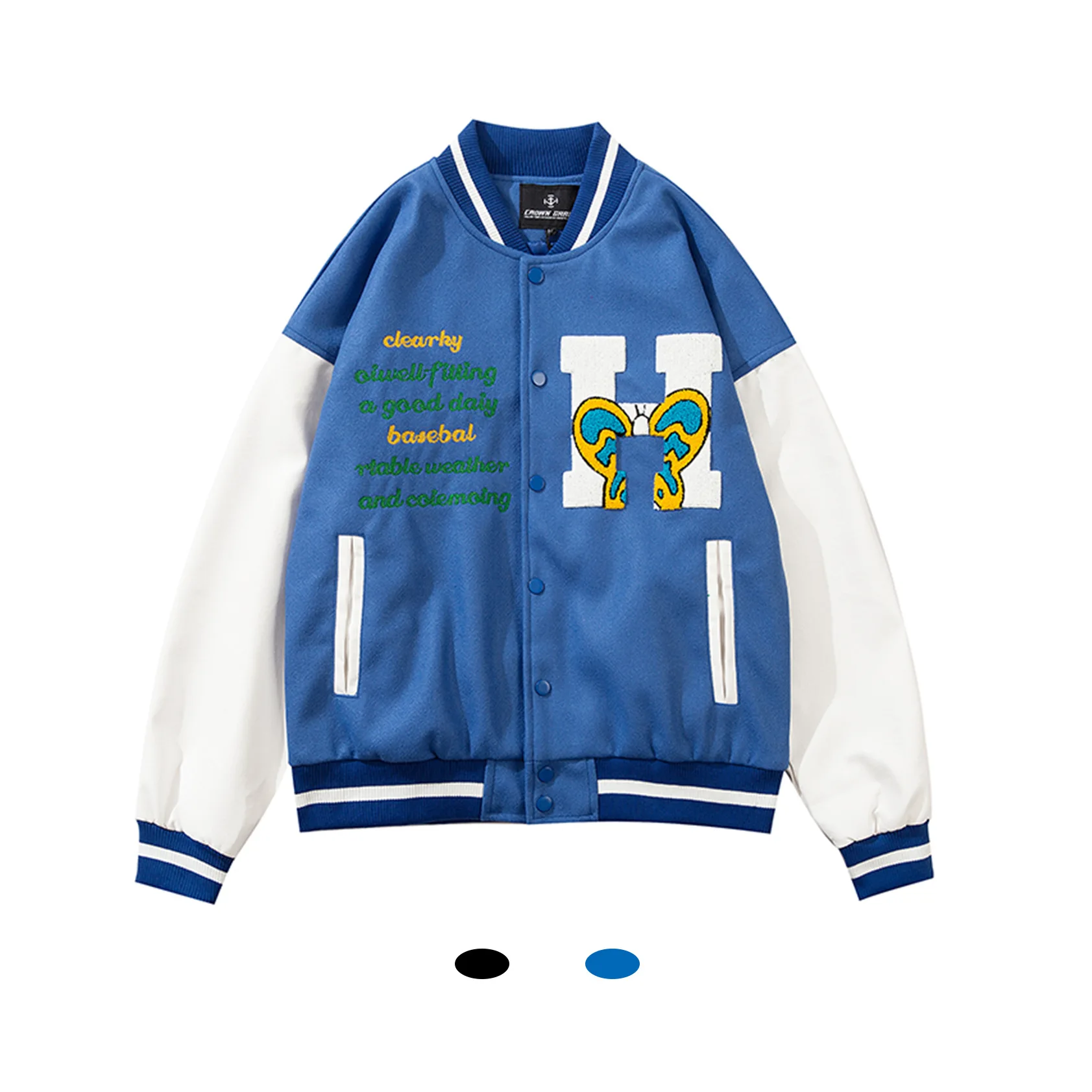 Men's Embroidery Baseball Jackets Streetwaer Hip Hop College Bomber Coats Oversized Casual Harajuku Unisex Varsity Jacket Men
Men's Embroidery Baseball Jackets Streetwaer Hip Hop College Bomber Coats Oversized Casual Harajuku Unisex Varsity Jacket Men
