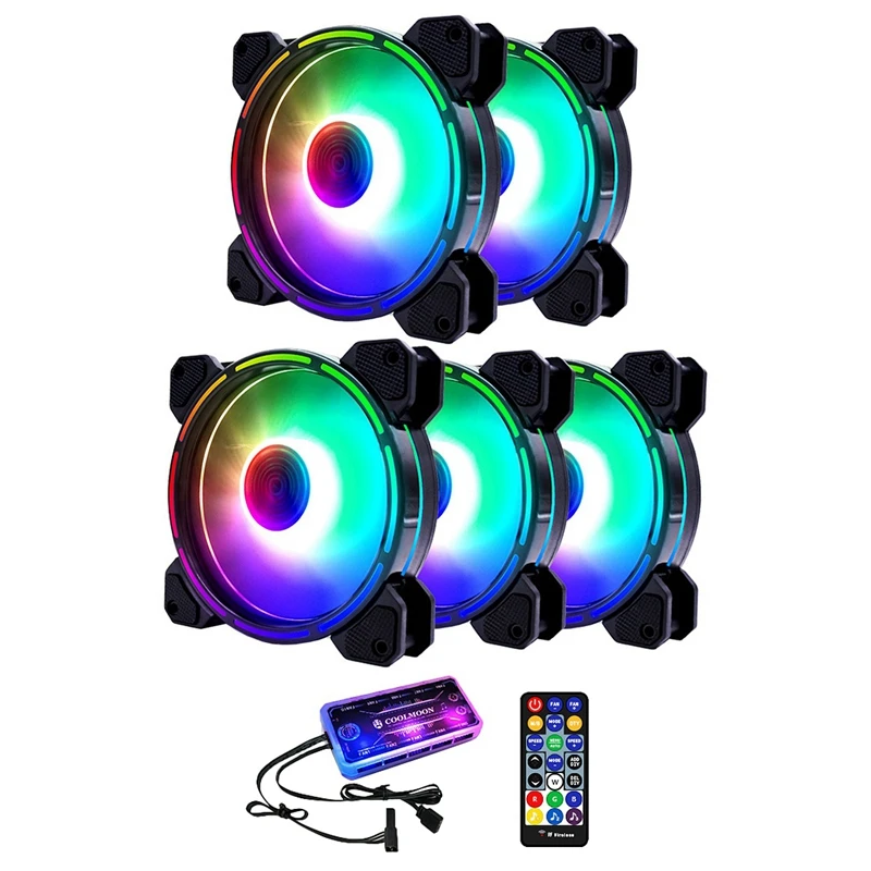HOT-COOLMOON RGB шасси вентилятор, на высоком каблуке 12 см бесшумный внутренних и внешних светильник + музыкальный контроллер настольного вентилят...
HOT-COOLMOON RGB шасси вентилятор, на высоком каблуке 12 см бесшумный внутренних и внешних светильник + музыкальный контроллер настольного вентилят...