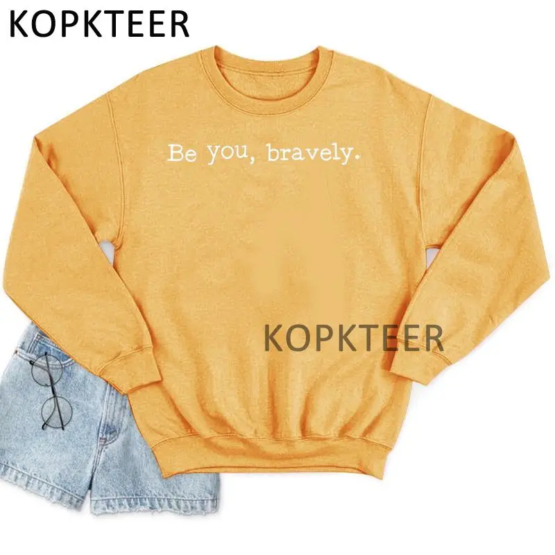 Be You Bravely Letter Print Women Hoodies Harajuku Letter Graphic Ulzzang Korean Kawaii Streetwear Hoodies Funny Top Sweatshirts
Be You Bravely Letter Print Women Hoodies Harajuku Letter Graphic Ulzzang Korean Kawaii Streetwear Hoodies Funny Top Sweatshirts