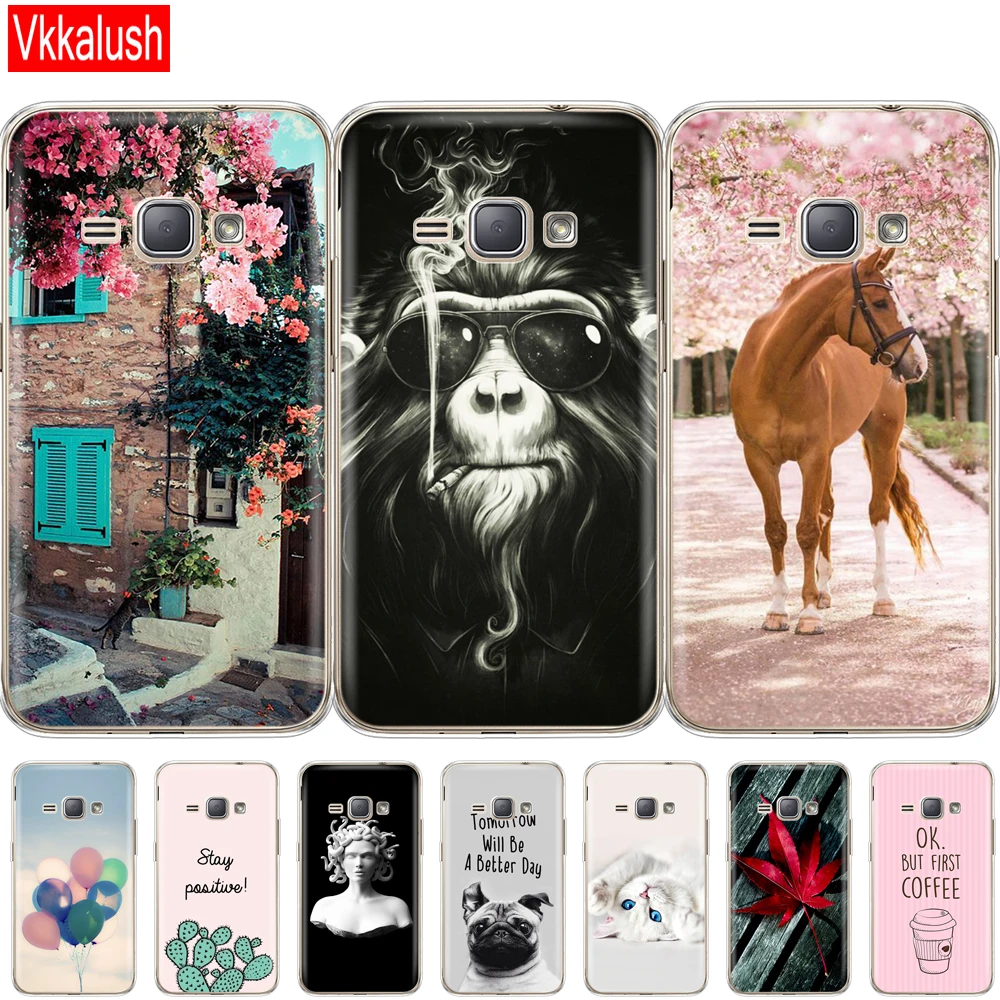 Мягкий ТПУ чехол для Samsung Galaxy J1 2016 J120 J120F SM-J120F задняя крышка 360 полная защитная