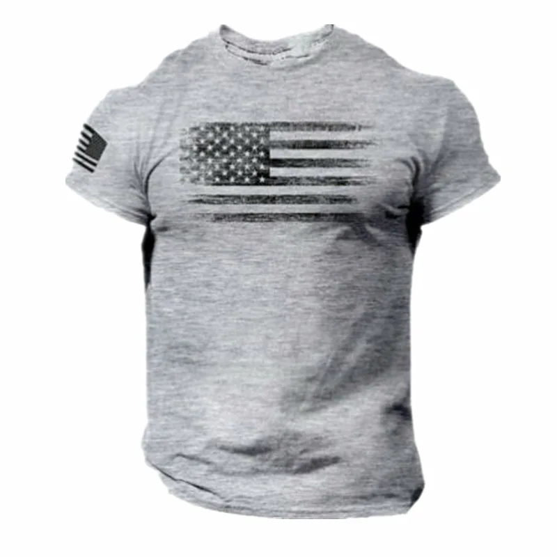American Flag Print Men's Fashion Gray T-shirt Fitness Casual O-Neck Pullover Tee Short Sleeve T Shirts Mens Summer Clothing
American Flag Print Men's Fashion Gray T-shirt Fitness Casual O-Neck Pullover Tee Short Sleeve T Shirts Mens Summer Clothing
