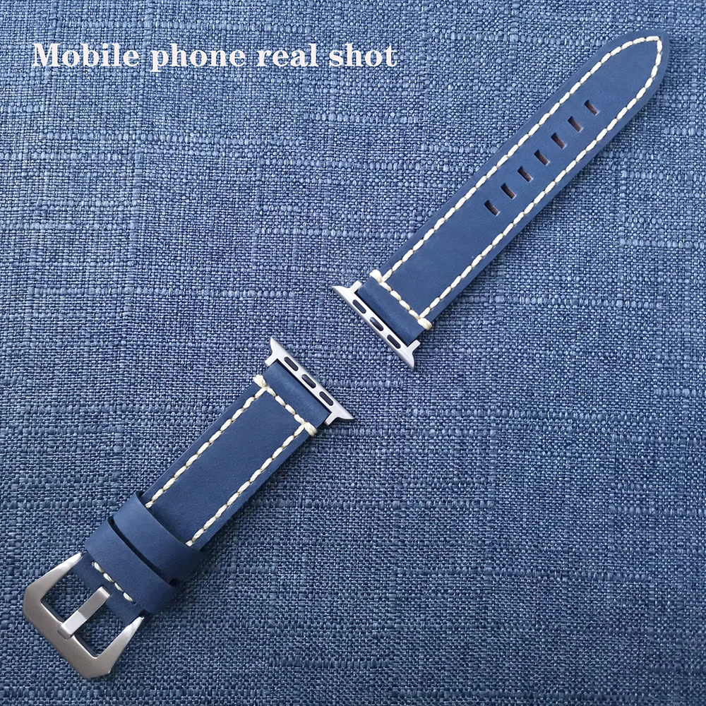 Genuine Leather Wristband Handmade For Apple Watch Band Series SE/6/5/4/3/2/1 42mm 38mm Thick line Bracelet Watch Accessories
Genuine Leather Wristband Handmade For Apple Watch Band Series SE/6/5/4/3/2/1 42mm 38mm Thick line Bracelet Watch Accessories