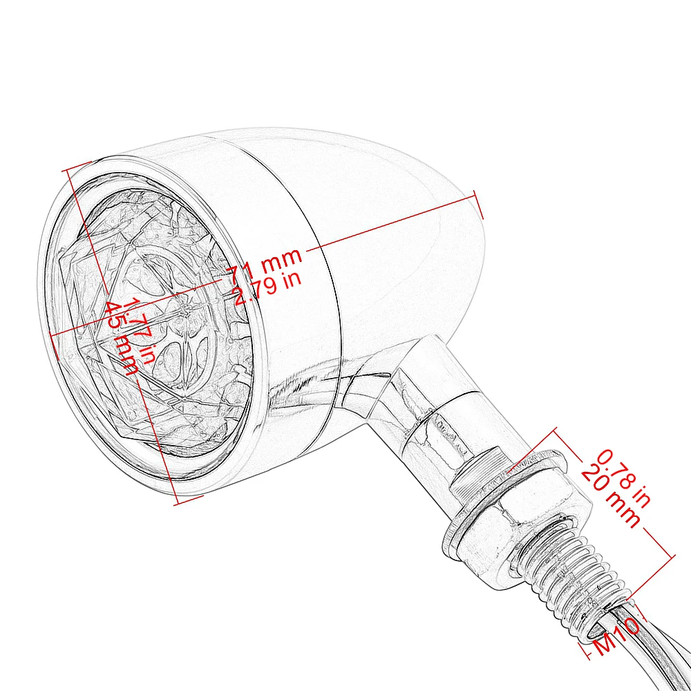 New Black Chrome Motorcycle Bullet LED Turn signal Indicator light Fits For Harley Victory Yamaha Honda Suzuki Kawasaki Custom
New Black Chrome Motorcycle Bullet LED Turn signal Indicator light Fits For Harley Victory Yamaha Honda Suzuki Kawasaki Custom