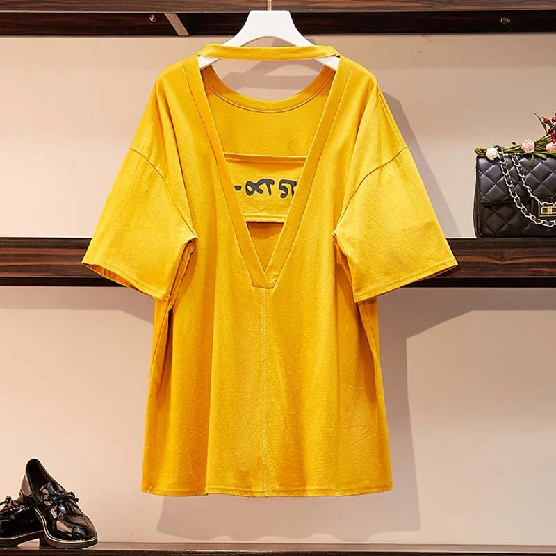 Casual T Shirt Femme 2021 Summer New Korean Fashion Fat Sister Clothes Short-Sleeved T-Shirt Halter Cover Belly Yellow Top
Casual T Shirt Femme 2021 Summer New Korean Fashion Fat Sister Clothes Short-Sleeved T-Shirt Halter Cover Belly Yellow Top