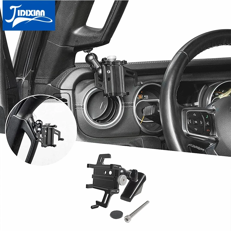 JIDIXIAN Car A-Pillar Grab Handle Adjustable Anti-shake Stable Mobile Phone Holder for Jeep Wrangler JL JLU JT 2018+ Accessories
JIDIXIAN Car A-Pillar Grab Handle Adjustable Anti-shake Stable Mobile Phone Holder for Jeep Wrangler JL JLU JT 2018+ Accessories