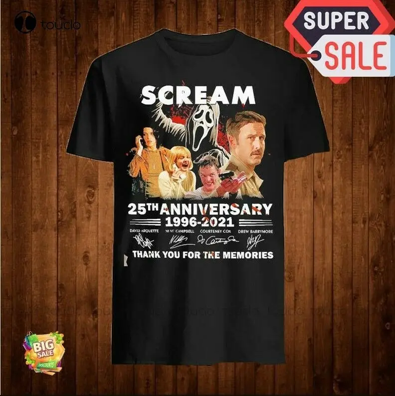 Vintage Scream Retro 90S Cult Horror T-Shirt Scream 25Th Anniversary 1996-2021 Boys Uniform Shirts Custom Aldult Teen Unisex
Vintage Scream Retro 90S Cult Horror T-Shirt Scream 25Th Anniversary 1996-2021 Boys Uniform Shirts Custom Aldult Teen Unisex