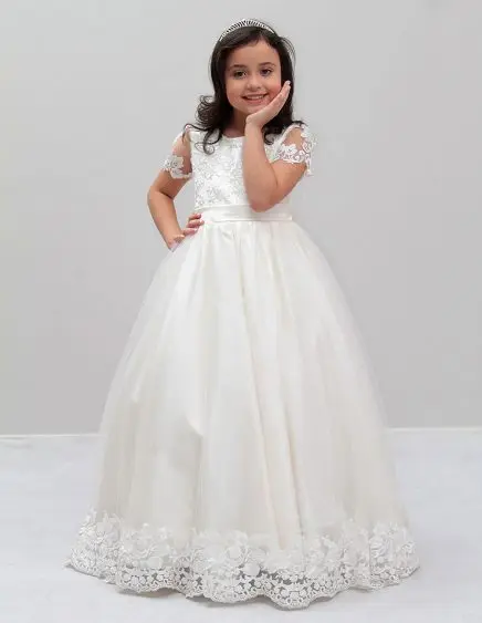 Ivory White Flower Girl Dresses For Weddings party ceremony Gown Cap Sleeves Tulle Lace First Communion Dresses For Girls
Ivory White Flower Girl Dresses For Weddings party ceremony Gown Cap Sleeves Tulle Lace First Communion Dresses For Girls