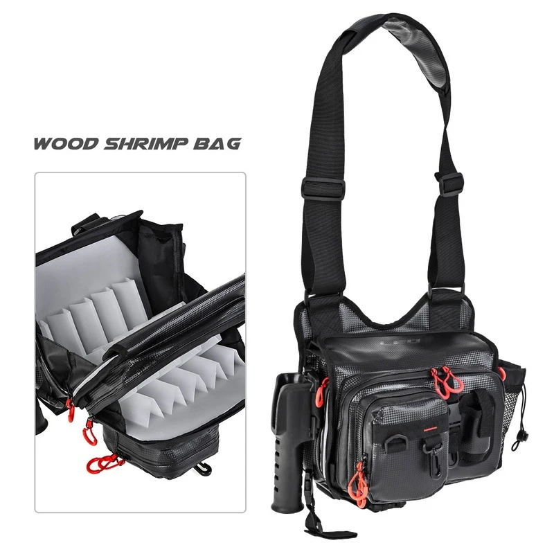 Wood Shrimp Bag Built-in Lattice with Fishing Rod Holder Fishing Tackle Bag
Wood Shrimp Bag Built-in Lattice with Fishing Rod Holder Fishing Tackle Bag