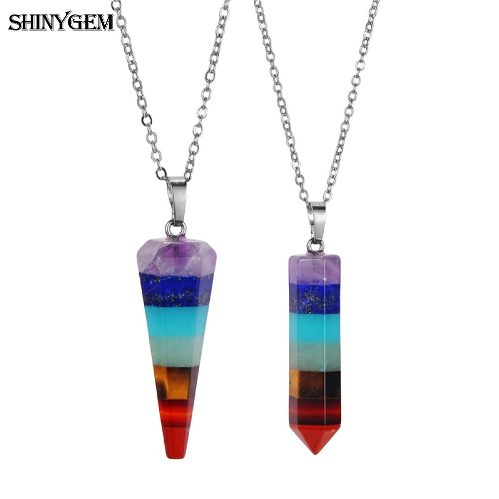 Fashion Charm Hexagonal Pillar Natural Colorful Chakra Crystal Quartz Pendant Healing Crystal Necklaces For Women Men Jewelry
Fashion Charm Hexagonal Pillar Natural Colorful Chakra Crystal Quartz Pendant Healing Crystal Necklaces For Women Men Jewelry