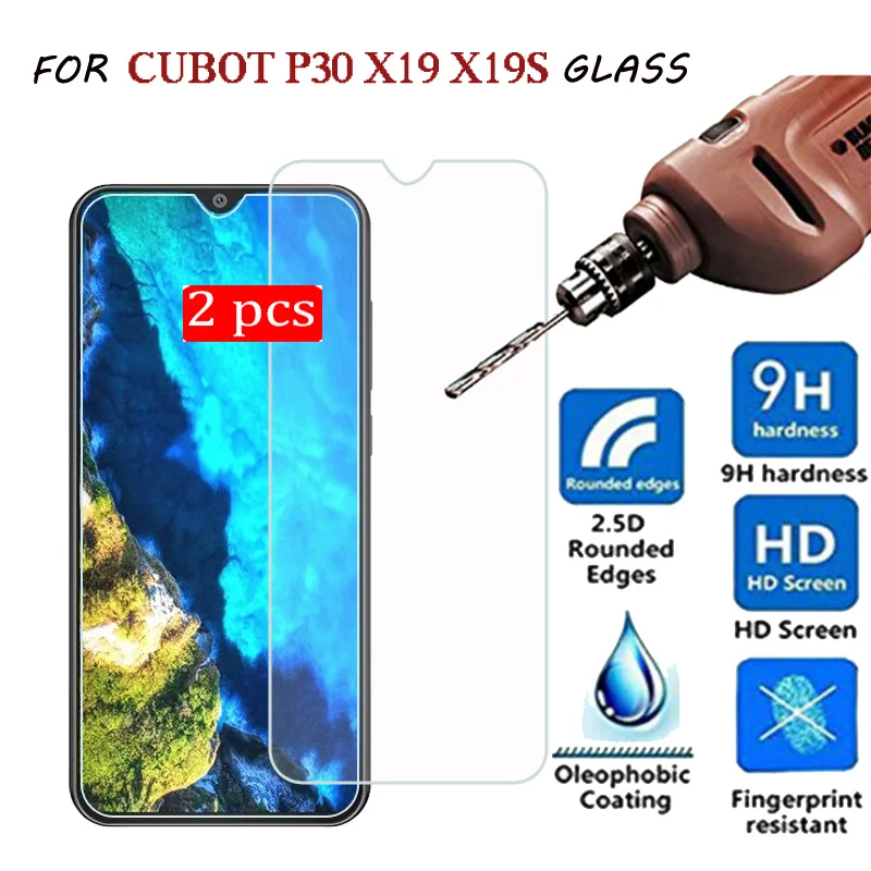 Закаленное стекло для Cubo X19 P30 2 шт. защитная пленка экрана с защитой от царапин ЖК