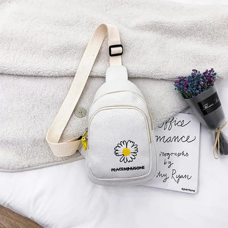 Daisy New ins fashion chest bag casual bag female messenger bag sports canvas shoulder bag Korean chest bag
Daisy New ins fashion chest bag casual bag female messenger bag sports canvas shoulder bag Korean chest bag