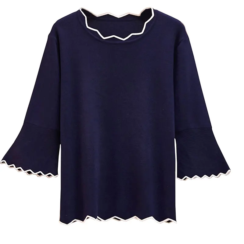 COIGARSAM 4XL Plus Size Knitting blouse women New blusas womens tops and blouses Red Blue 907
COIGARSAM 4XL Plus Size Knitting blouse women New blusas womens tops and blouses Red Blue 907