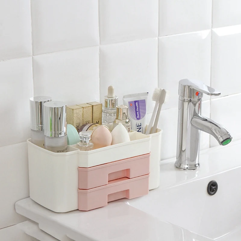 Desktop Makeup Organizer Storage Drawer Dustproof Cosmetic Storage Box Dressing Table Shelf Skin Care Home Storage Plastic Box 
Desktop Makeup Organizer Storage Drawer Dustproof Cosmetic Storage Box Dressing Table Shelf Skin Care Home Storage Plastic Box