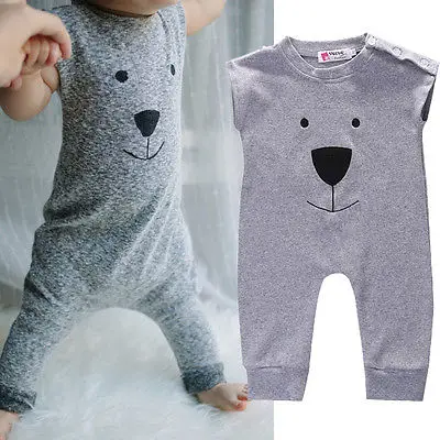 Newborn Toddler Baby Girl Boy Bear Sleeveless Rompers Cotton Jumpsuit Playsuit Outfits
Newborn Toddler Baby Girl Boy Bear Sleeveless Rompers Cotton Jumpsuit Playsuit Outfits