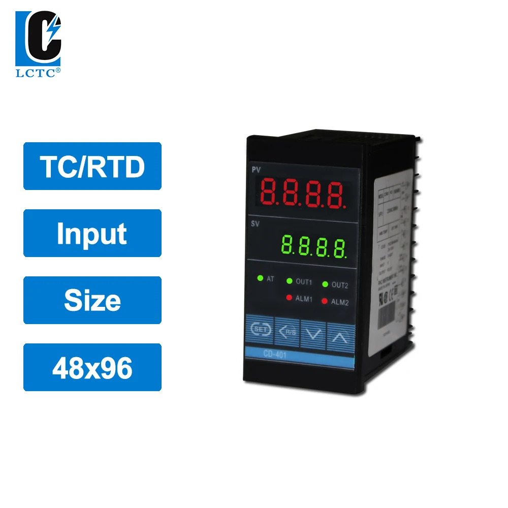 TC/RTD input CD401 48x96mm SSR/Relay/4-20mA/0-10V output RKC Industrial intelligent PID temperature controller
TC/RTD input CD401 48x96mm SSR/Relay/4-20mA/0-10V output RKC Industrial intelligent PID temperature controller
