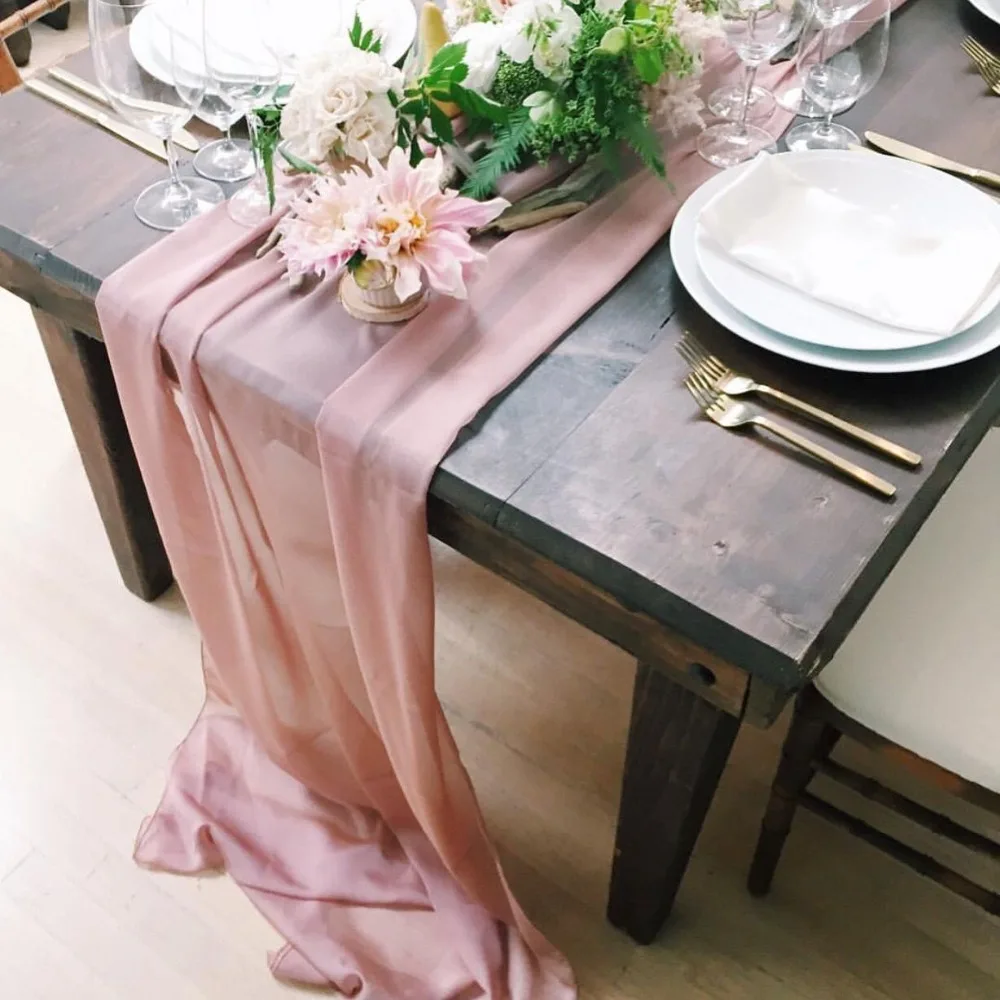 27.5"*118"(70cm*300cm) Blush chiffon table runner/table runners modern/table decoration 100 pcs
27.5"*118"(70cm*300cm) Blush chiffon table runner/table runners modern/table decoration 100 pcs