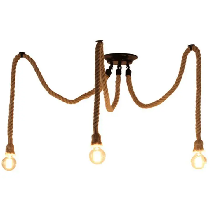Hemp Rope American Cafe Bar Living Room Restaurant Chandelier Creative Personality Retro Industrial Style Nordic Chandelier E27
Hemp Rope American Cafe Bar Living Room Restaurant Chandelier Creative Personality Retro Industrial Style Nordic Chandelier E27