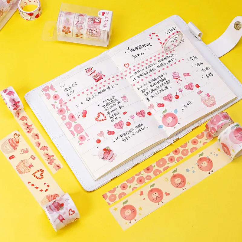 4 Rolls Cherry Pattern Washi Tape Gift Wrapping Masking Tape Can Torn By Hand Material DIY Decorative Sticker Pink Tape Sticking
4 Rolls Cherry Pattern Washi Tape Gift Wrapping Masking Tape Can Torn By Hand Material DIY Decorative Sticker Pink Tape Sticking