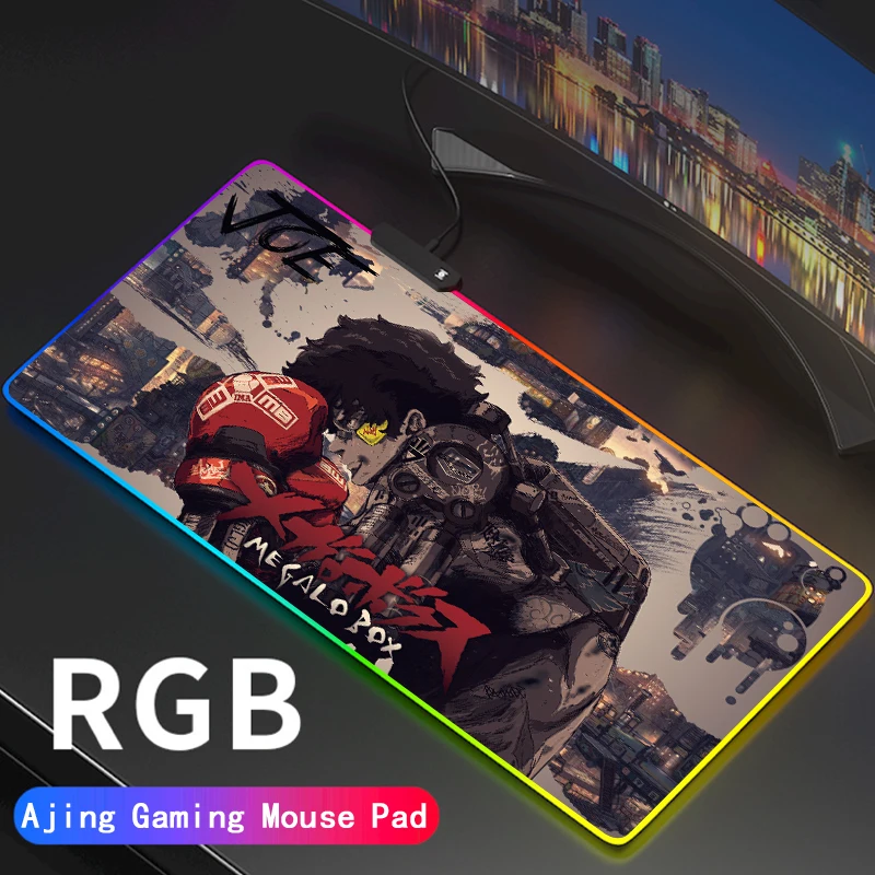 Anime MEGALO BOX Large RGB Gaming Glow Mouse Pad Gamer Mousepad LED Light USB Wired Non-Slip Mause Mice Support DIY 
Anime MEGALO BOX Large RGB Gaming Glow Mouse Pad Gamer Mousepad LED Light USB Wired Non-Slip Mause Mice Support DIY