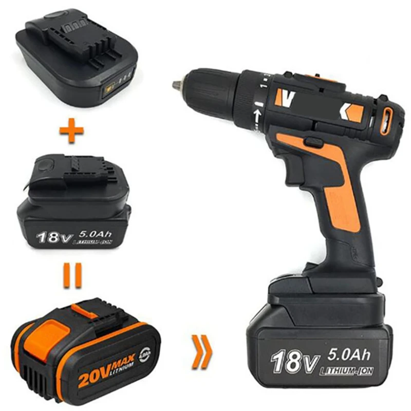 Adapter Converter MTB18OWL, for Makita 18V Li-Ion Battery on Worx Orange Small Foot Electric Power Tools
Adapter Converter MTB18OWL, for Makita 18V Li-Ion Battery on Worx Orange Small Foot Electric Power Tools