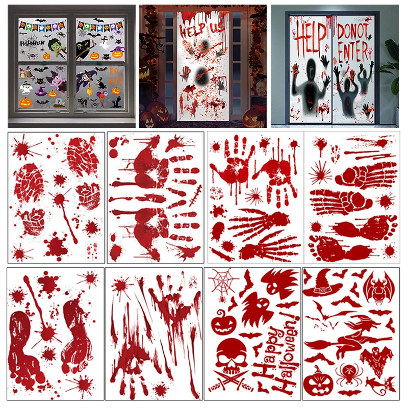 13 Styles Halloween Sticker Halloween Blood Handprint Footprint Blood Sticker Decor Stickers Skull Witch Window Horror Wall
13 Styles Halloween Sticker Halloween Blood Handprint Footprint Blood Sticker Decor Stickers Skull Witch Window Horror Wall
