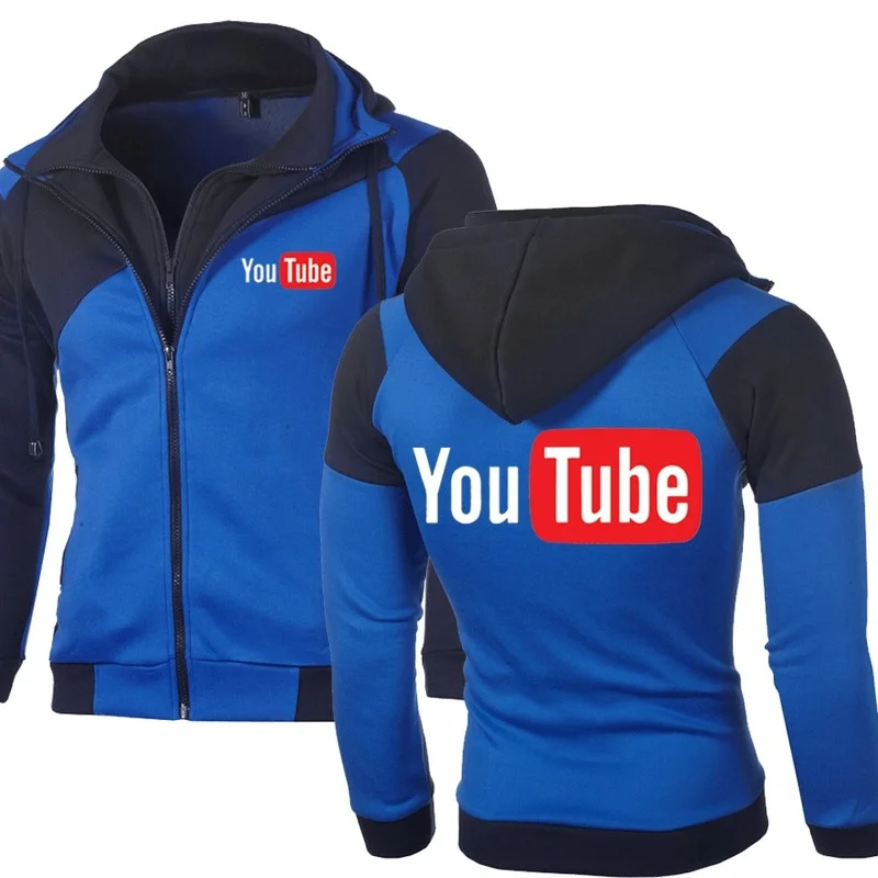 NEW Spring Autumn NEW Men Sweatshirt YouTube Logo Jacket Sweatshirts Double Zipper Hoodie Cotton Pullover Sports Wear Coat
NEW Spring Autumn NEW Men Sweatshirt YouTube Logo Jacket Sweatshirts Double Zipper Hoodie Cotton Pullover Sports Wear Coat